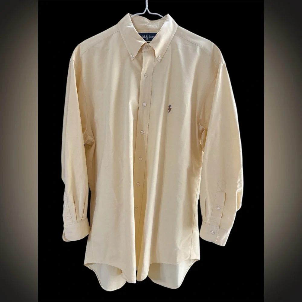 Ralph Lauren Yarmouth 100% Cotton Button‎ Down Shirt Oxford 16 1/2 x 32 Preowned